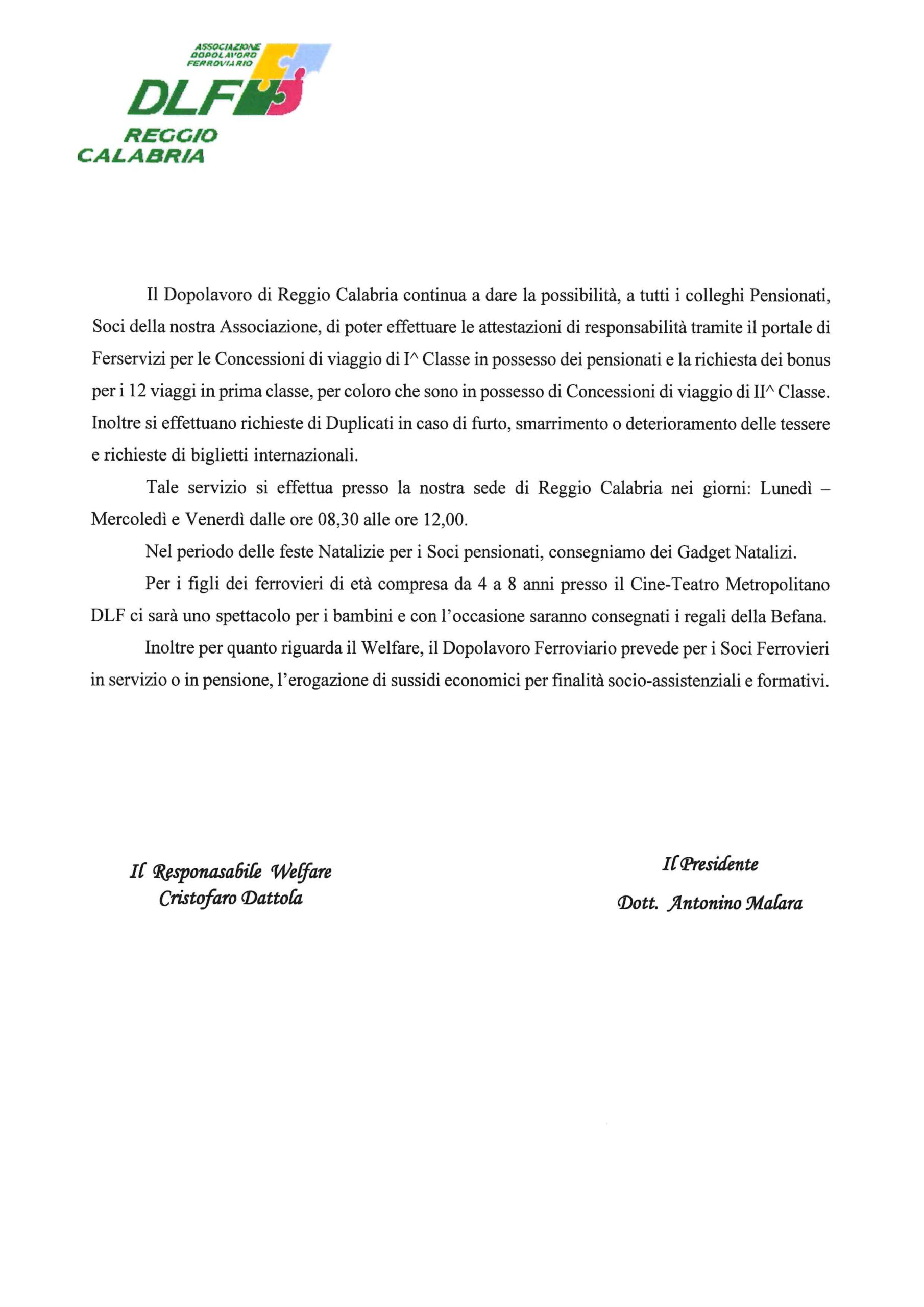 Informativa Welfare per i Soci del DLF